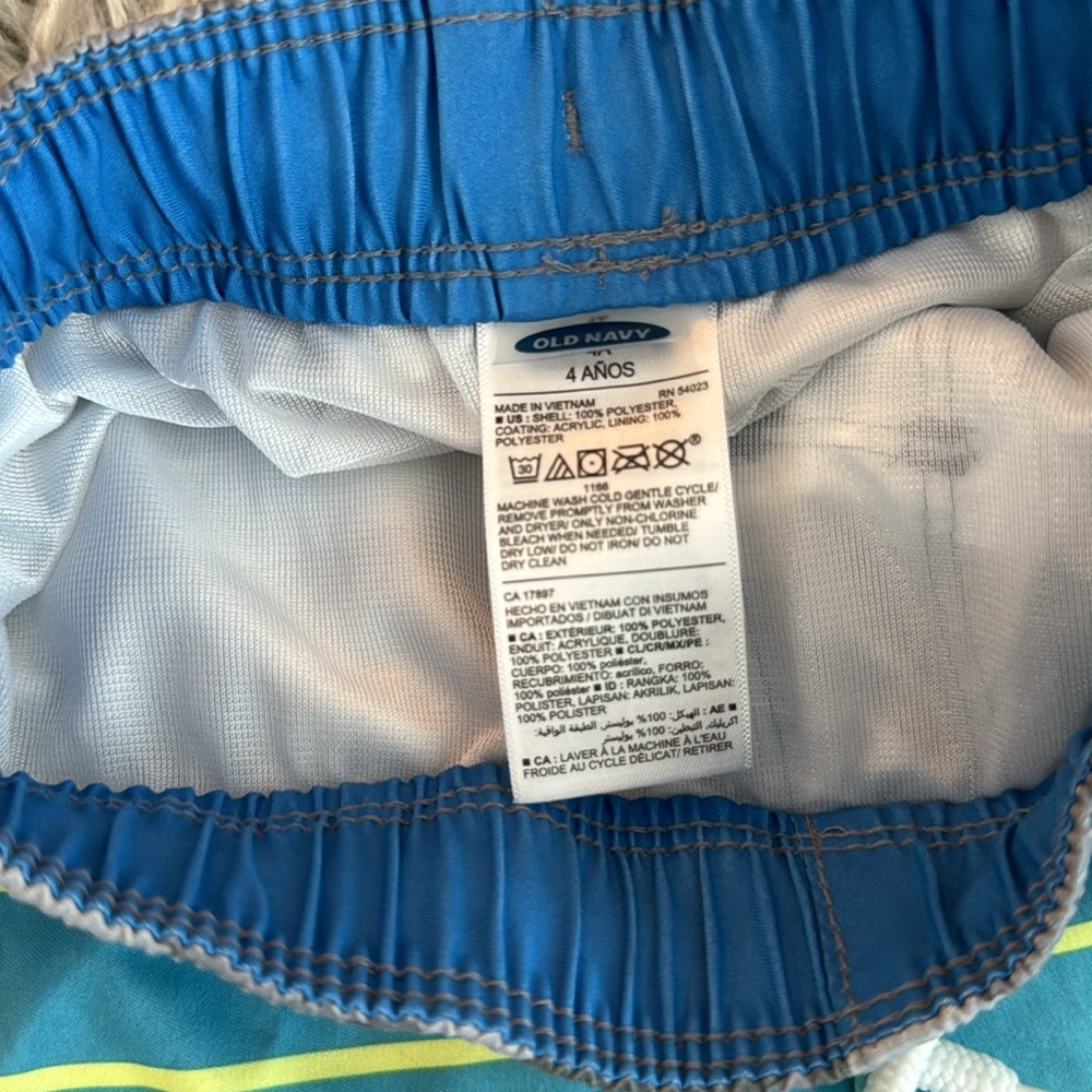 Old Navy Striped Functional-Drawstring Swim Trunks - Picture 5 of 5
